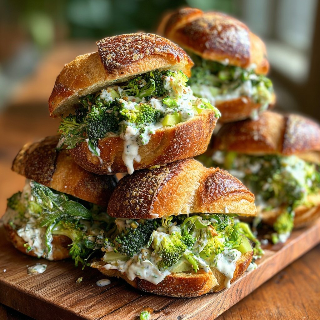 Tangy Broccoli Apple Sliders
