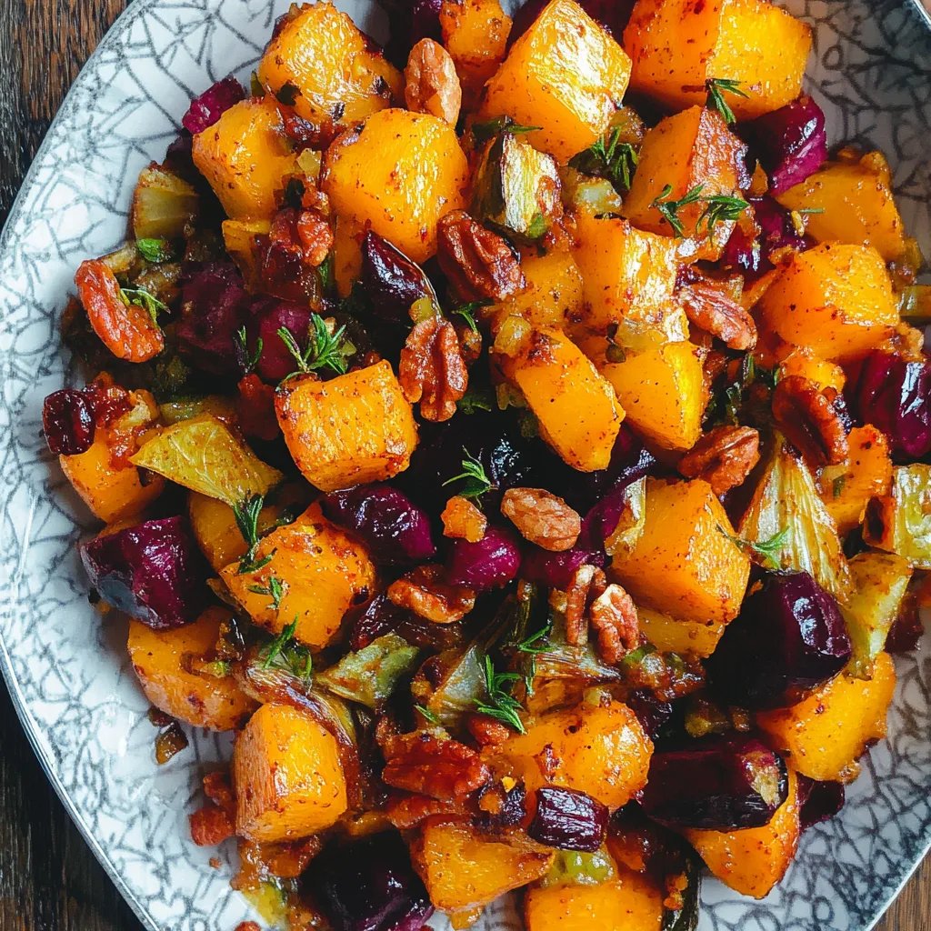 Winter Vegetable Salad w/ Roasted Butternut