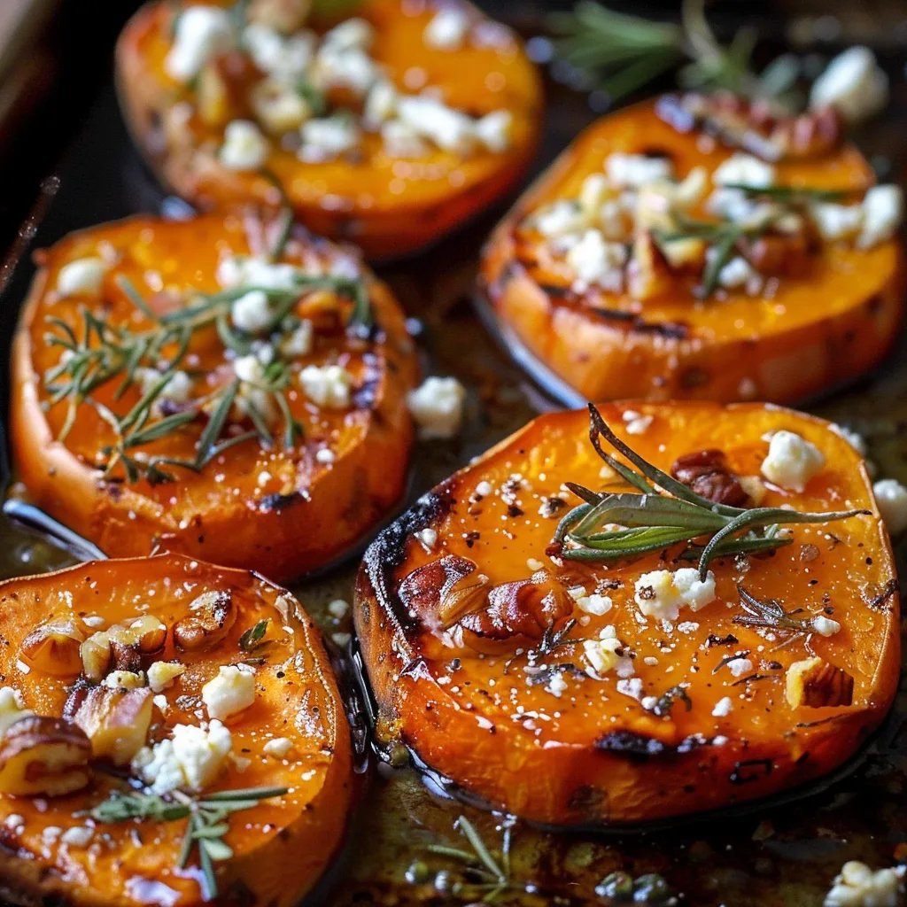 Roasted Sweet Potato Rounds with Honey & Feta