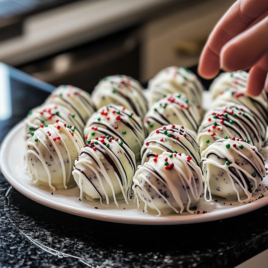 Quick Christmas White Oreo Balls