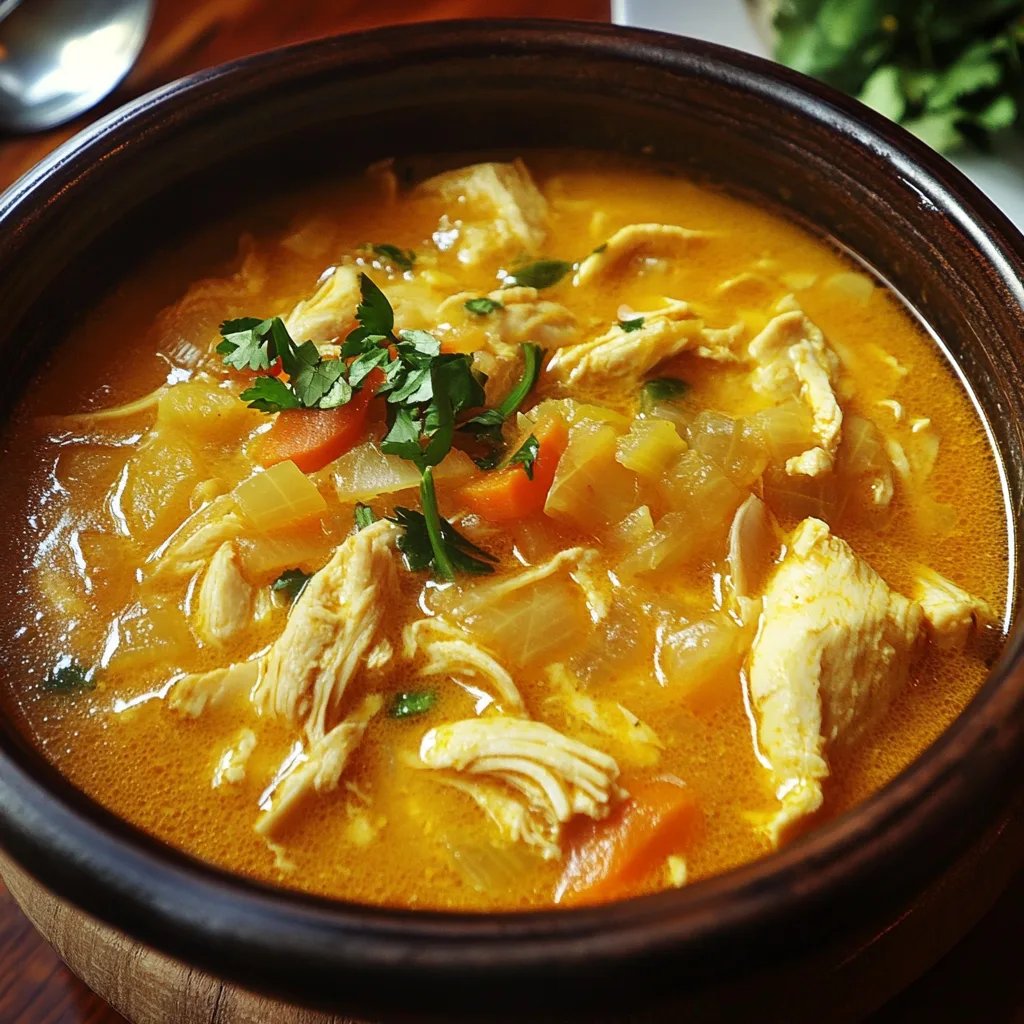 Saffron Chicken Noodle Soup