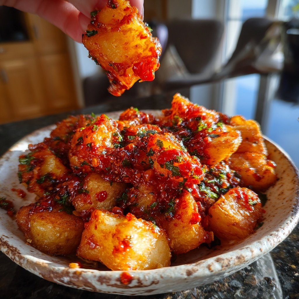 Sriracha Garlic Roasted Potatoes