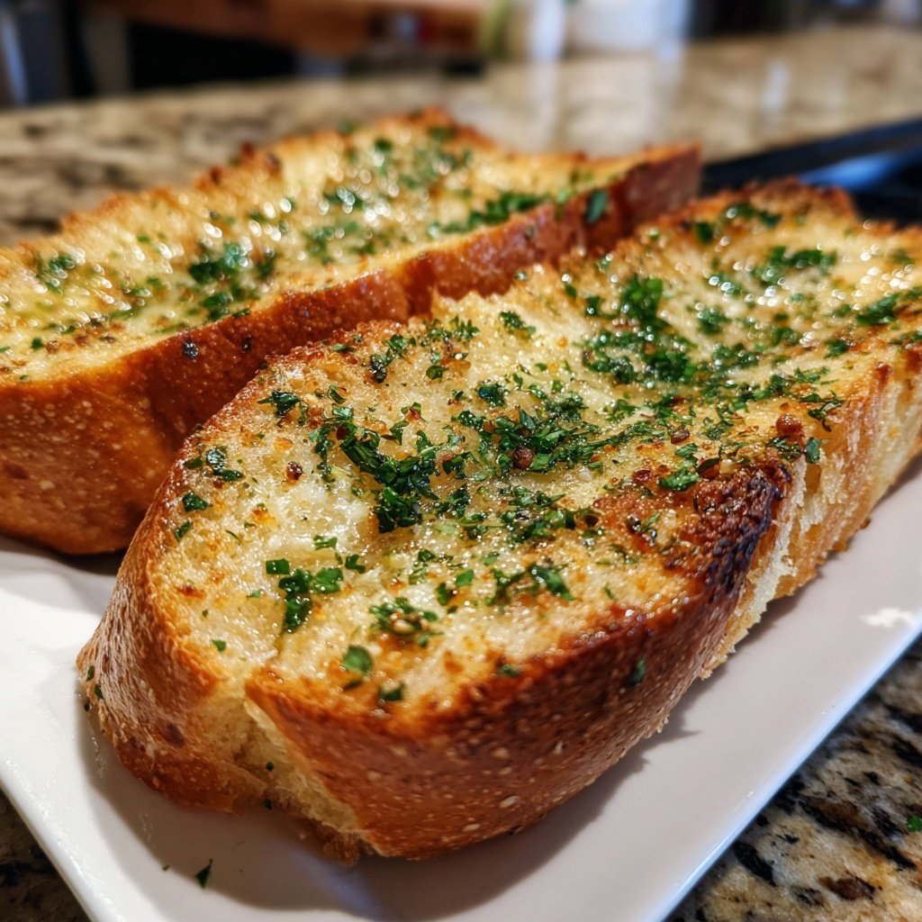 Garlic Bread with Herb Crust