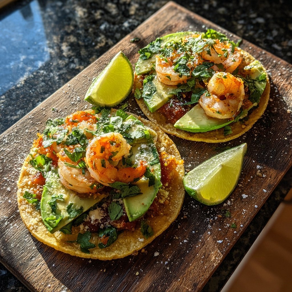 Shrimp Tostadas with Avocado