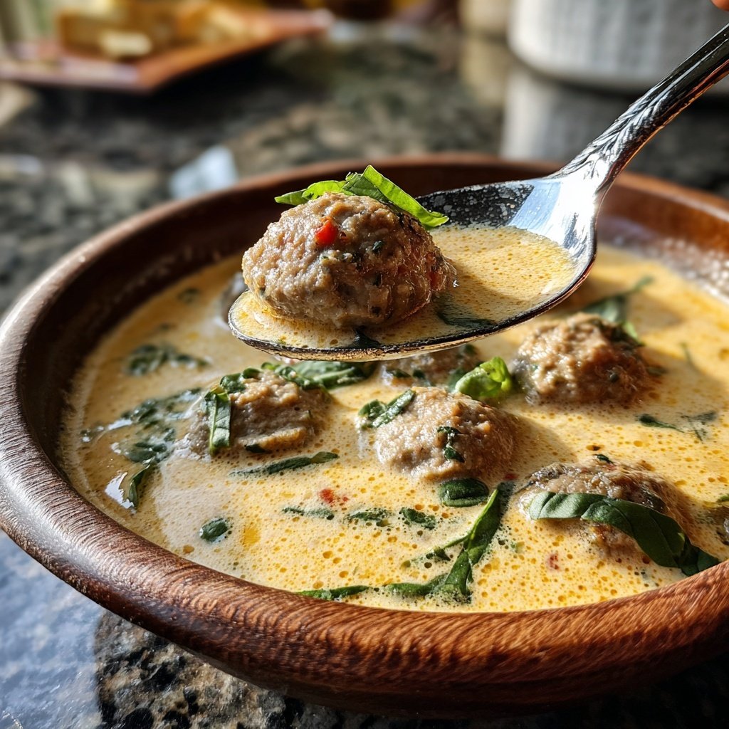 Creamy Italian Meatball Soup