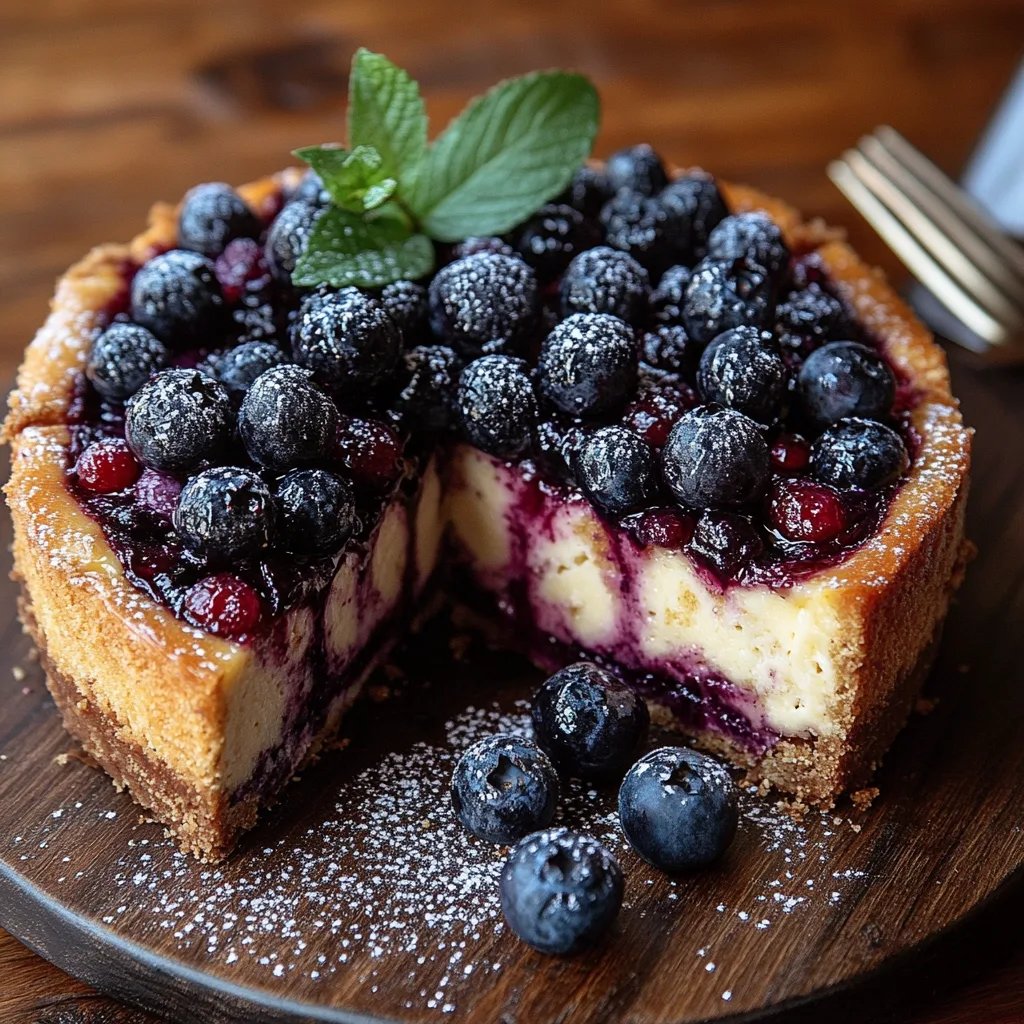 Simple Blueberry Basque Cheesecake: An Incredible 7-Ingredient Recipe