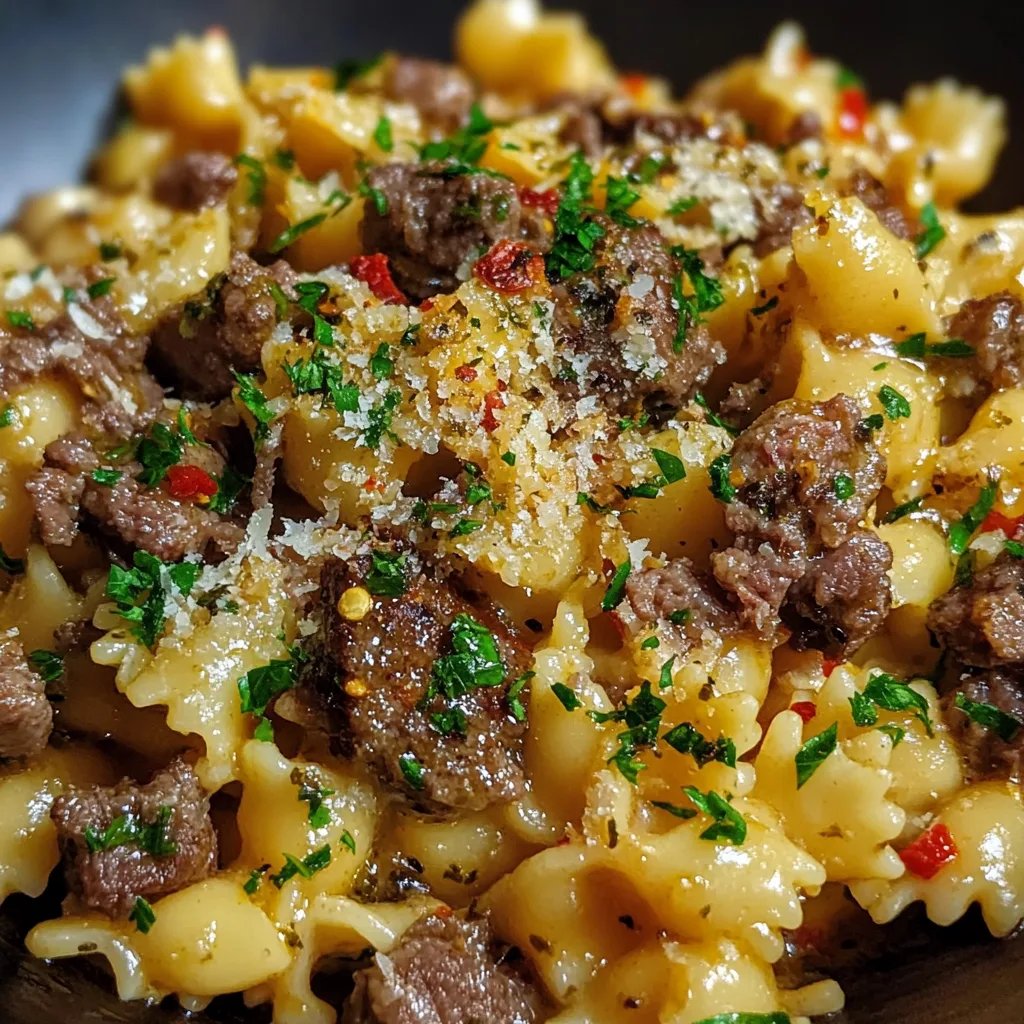 Garlic Butter Bowtie Pasta with Beef Perfection: The Ultimate 7-Step Recipe