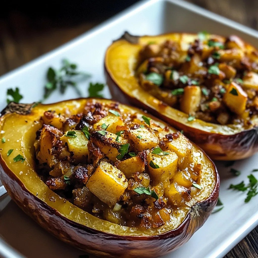 Delicious Apple Stuffed Acorn Squash