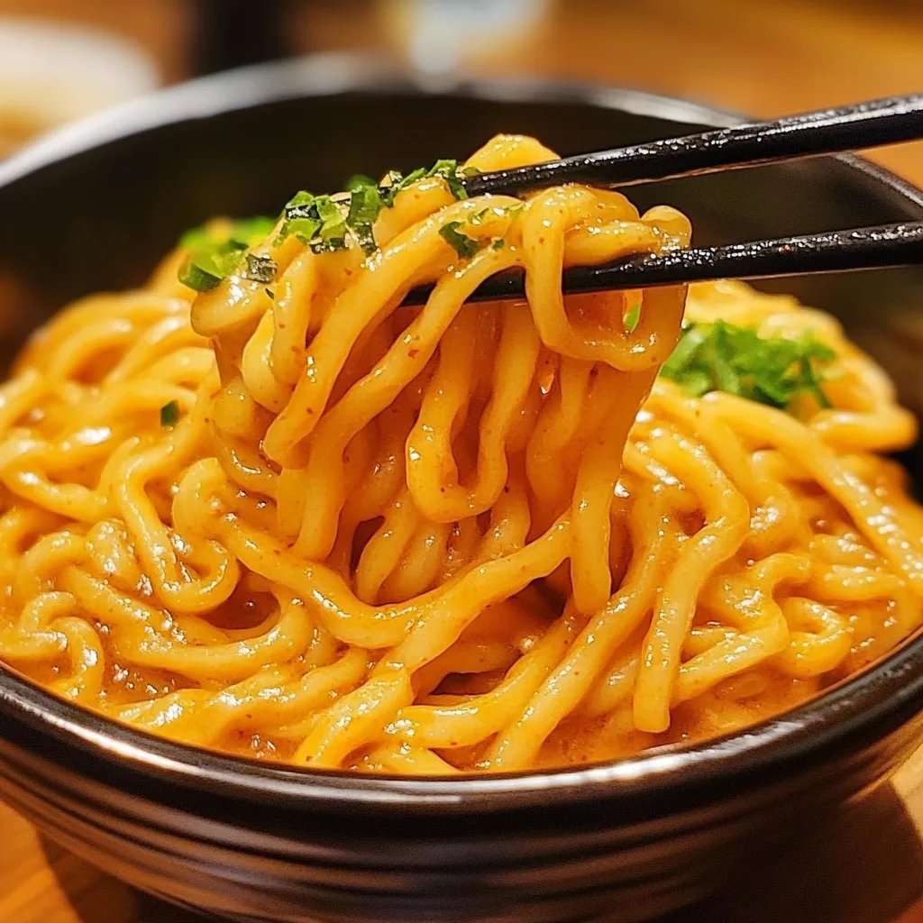 Creamy Gochujang Udon Noodles