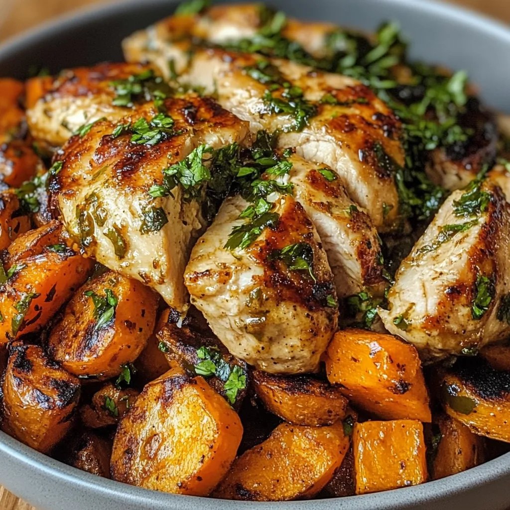 Maple Dijon Chicken & Sweet Potato Bowls