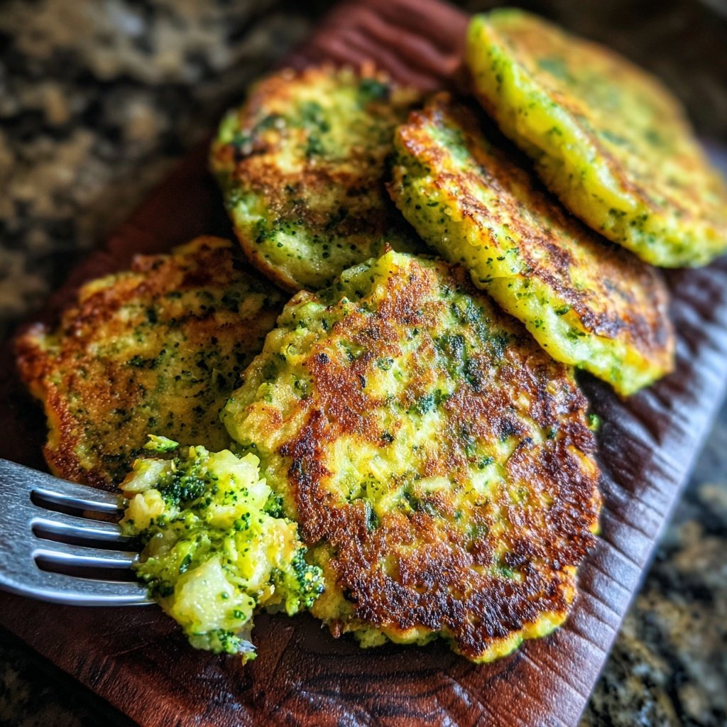 Crispy Broccoli Apple Pancakes