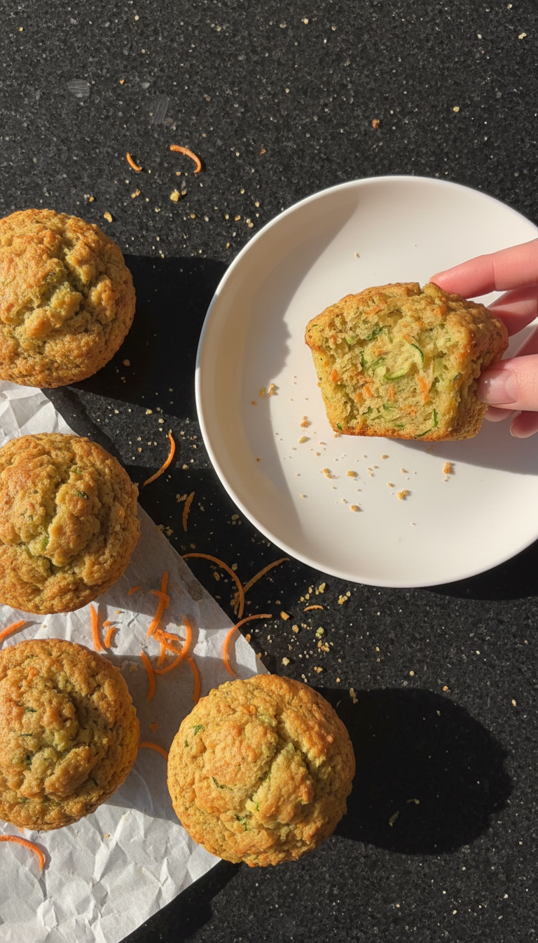 Zucchini Carrot Muffins with Oats