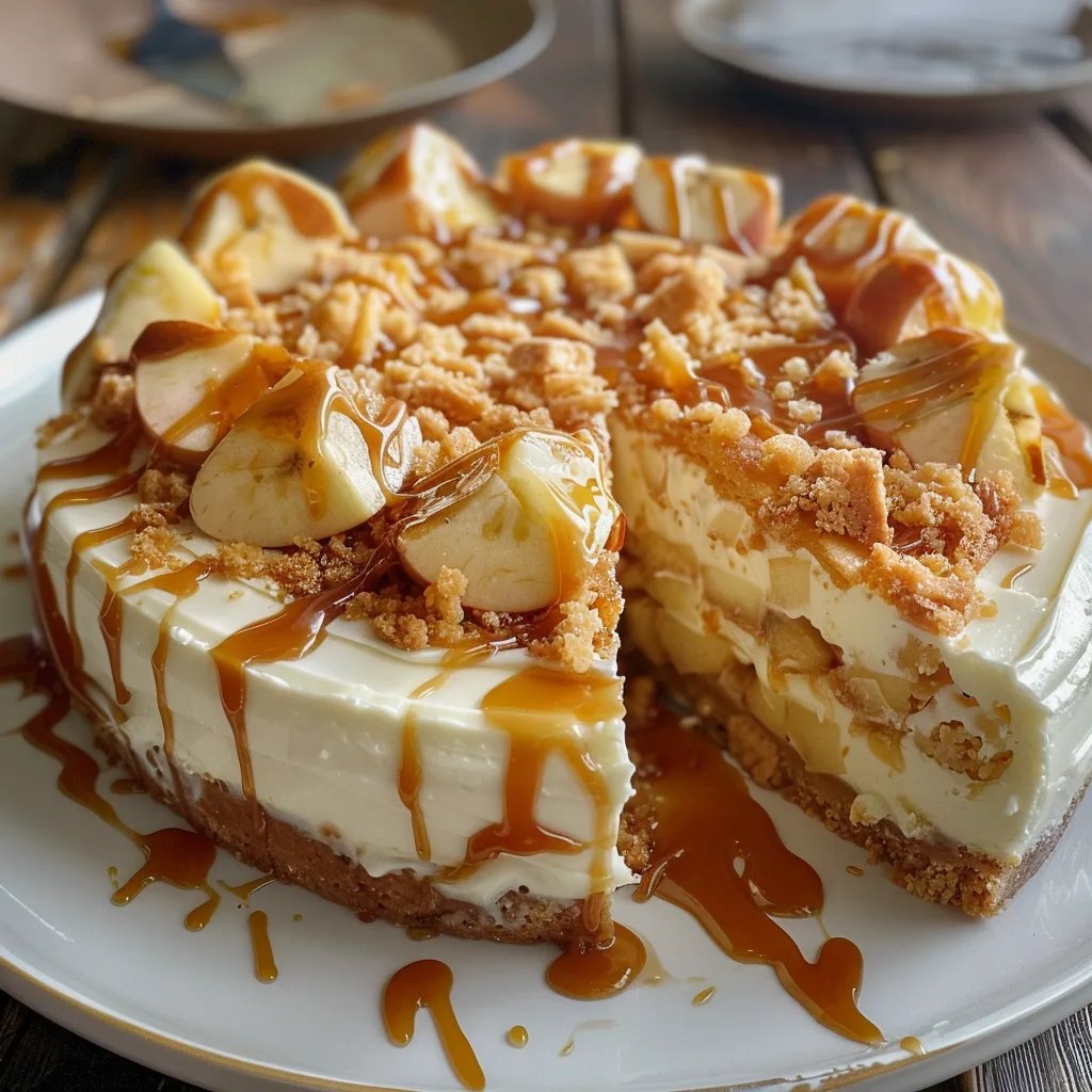 Salted Caramel Apple Pie Cheesecake