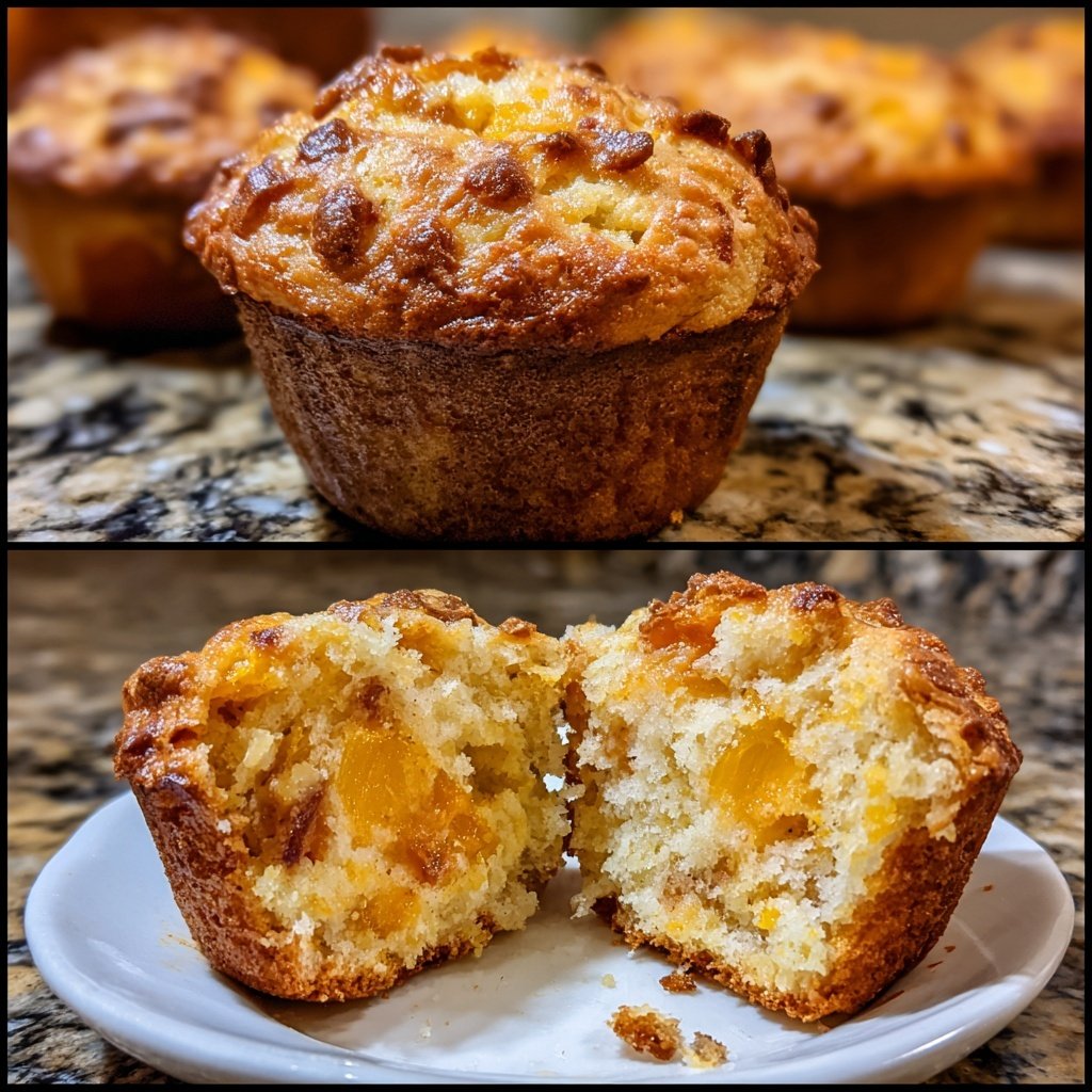 Sweet Dandelion Peach Muffins