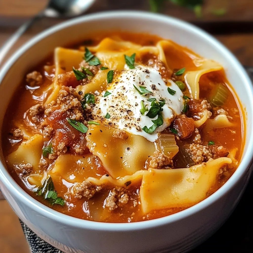 Homemade Lasagna Soup