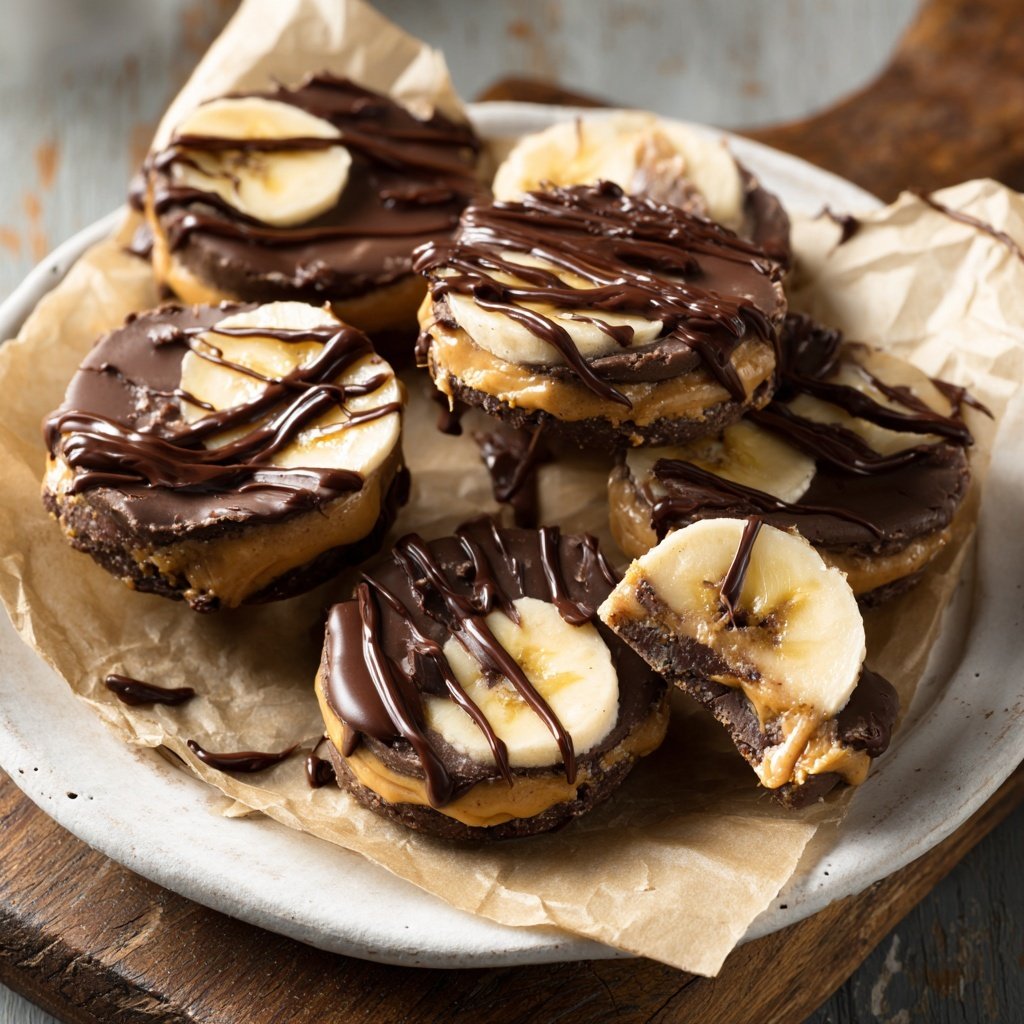 Chocolate Peanut Butter Banana Bites