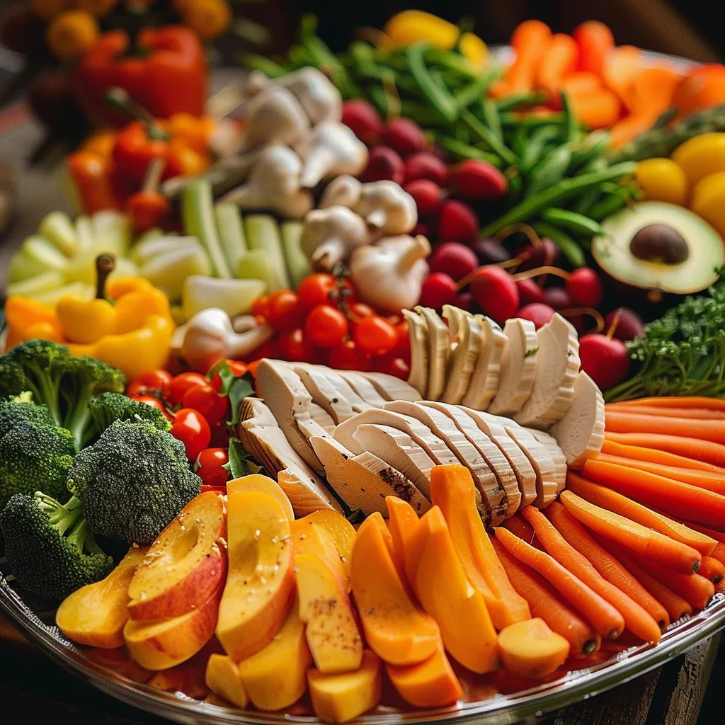 Colorful Turkey Veggie Tray