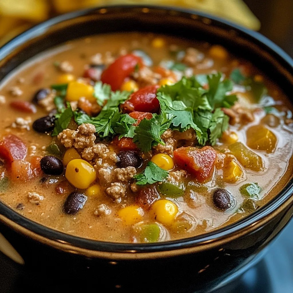 High Protein Creamy Taco Soup