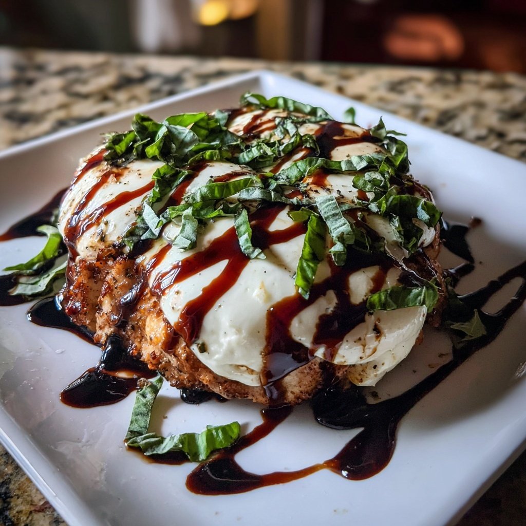 Balsamic Chicken Caprese Fresh Basil