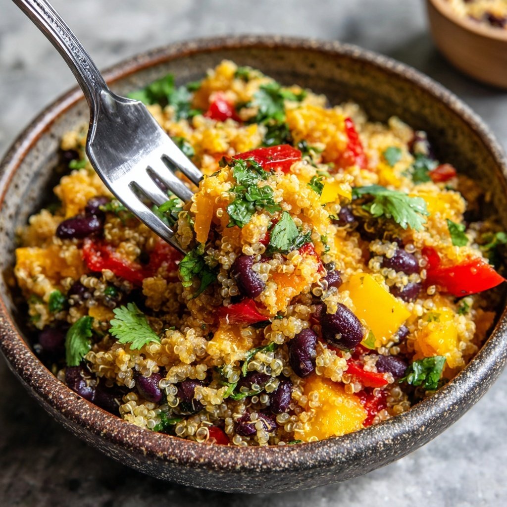 Savory Quinoa and Black Bean Salad