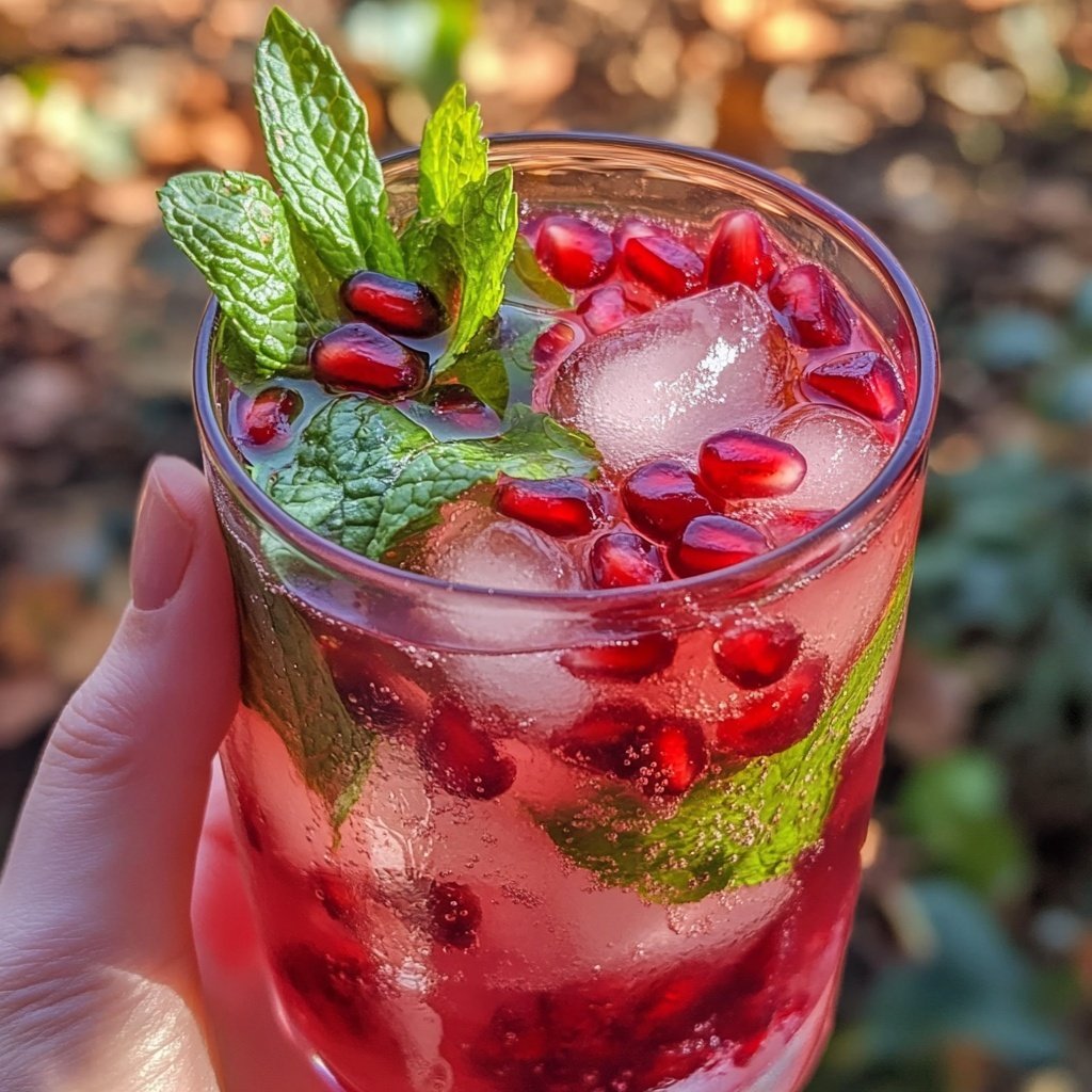 Festive Winter Pomegranate Mojito