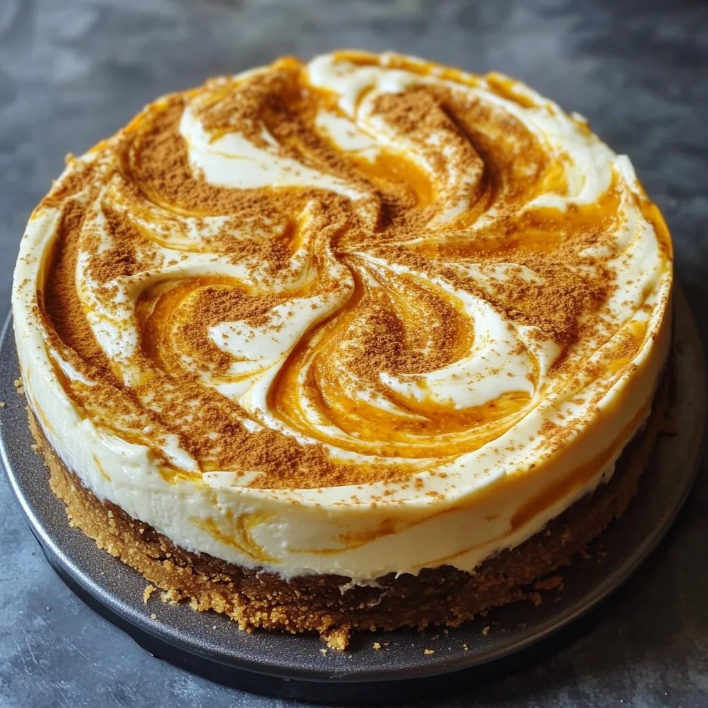 Cheesecake with Pumpkin Swirl