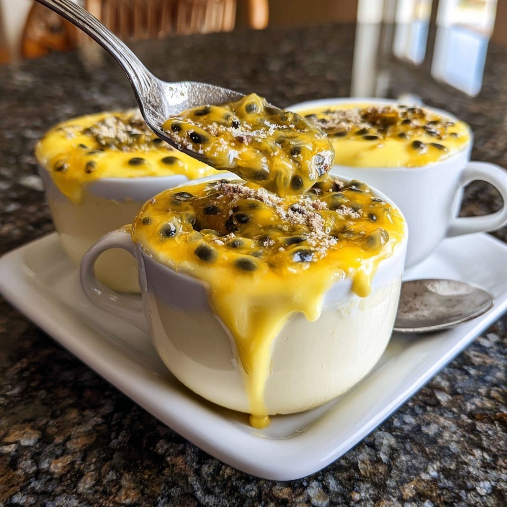 Passionfruit White Chocolate Pots