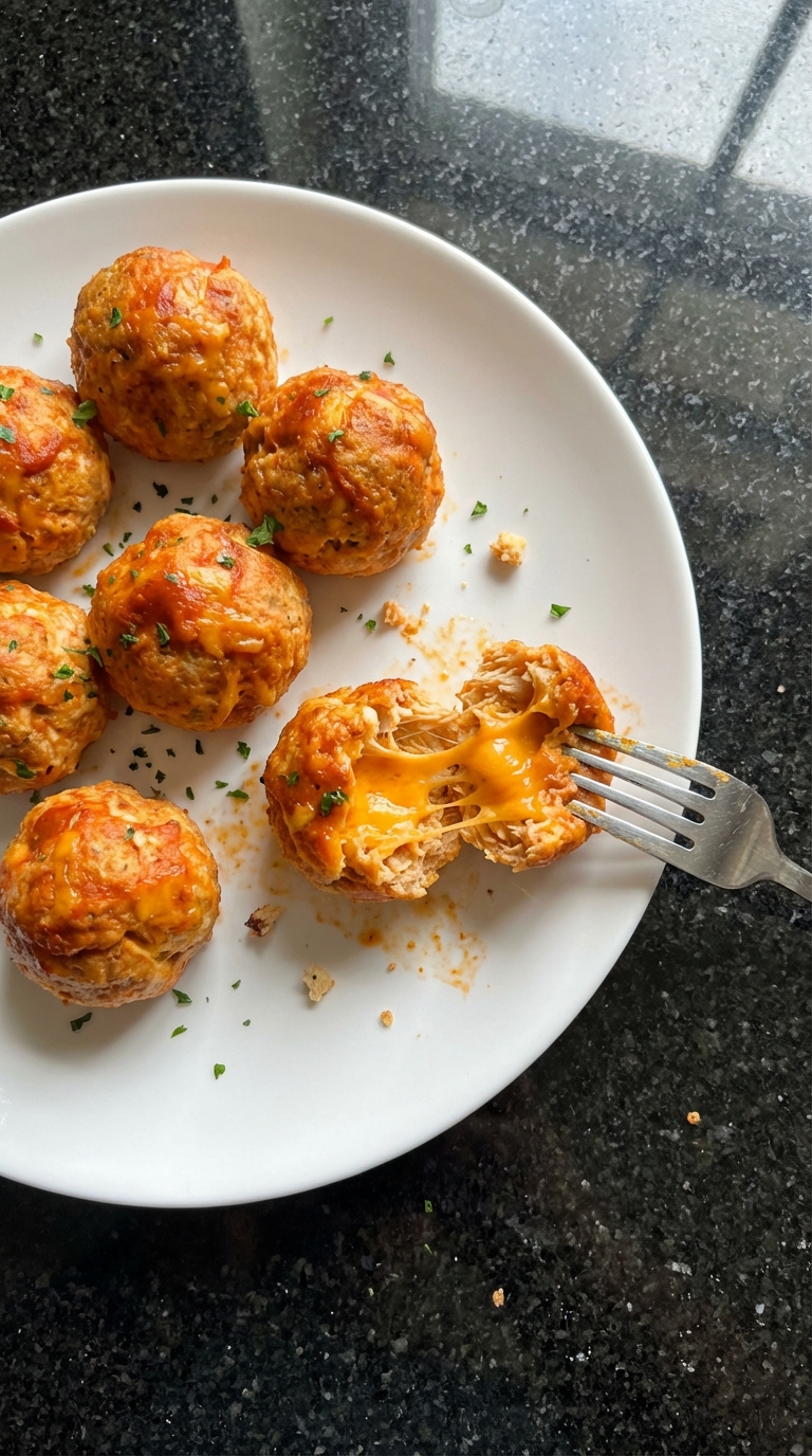 Buffalo Chicken Stuffed Meatballs