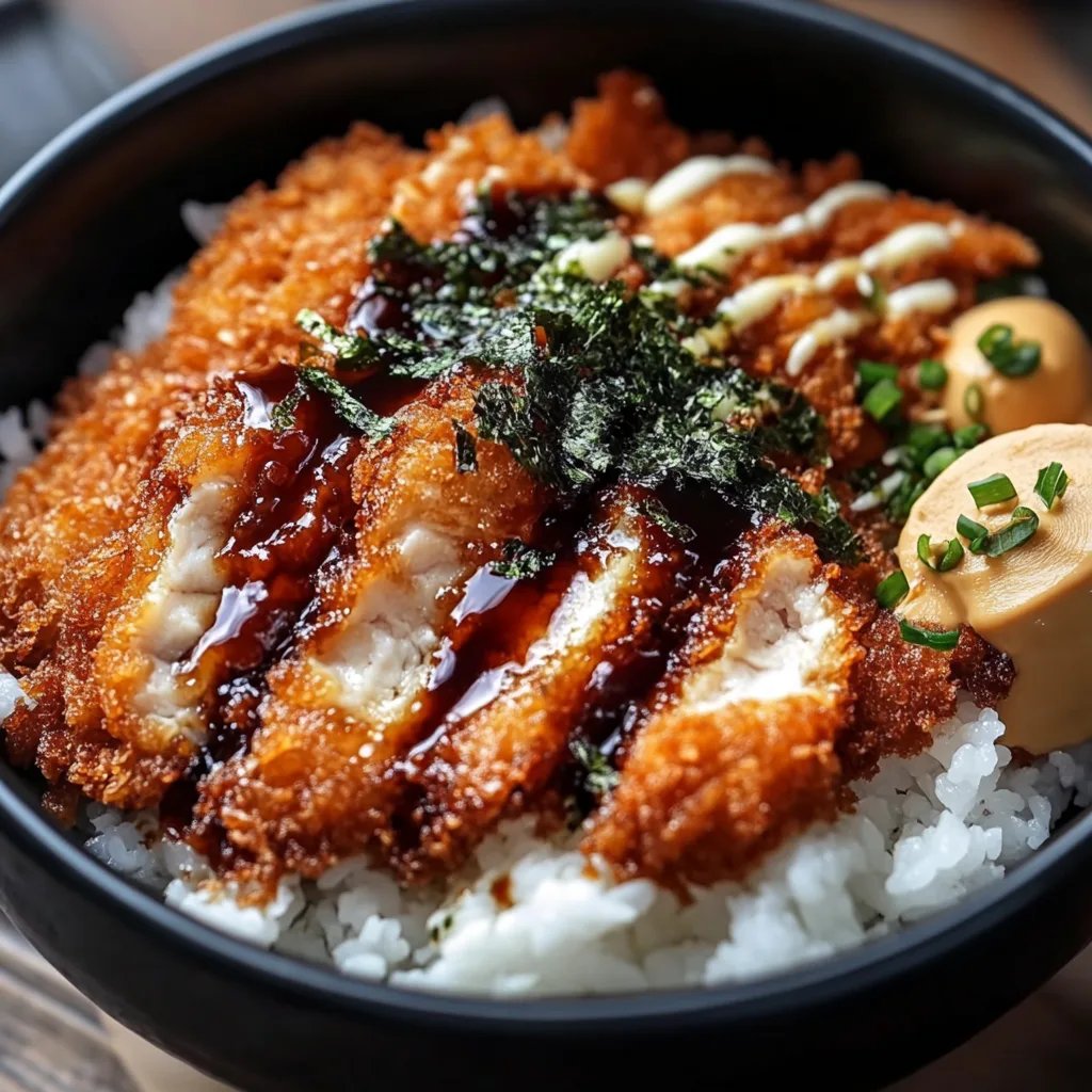 Crispy Japanese Katsu Bowls w/ Tonkatsu Sauce