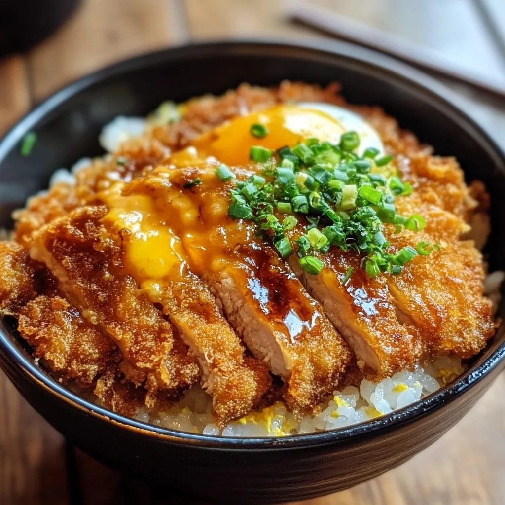 Katsudon Pork Cutlet and Egg Rice Bowl