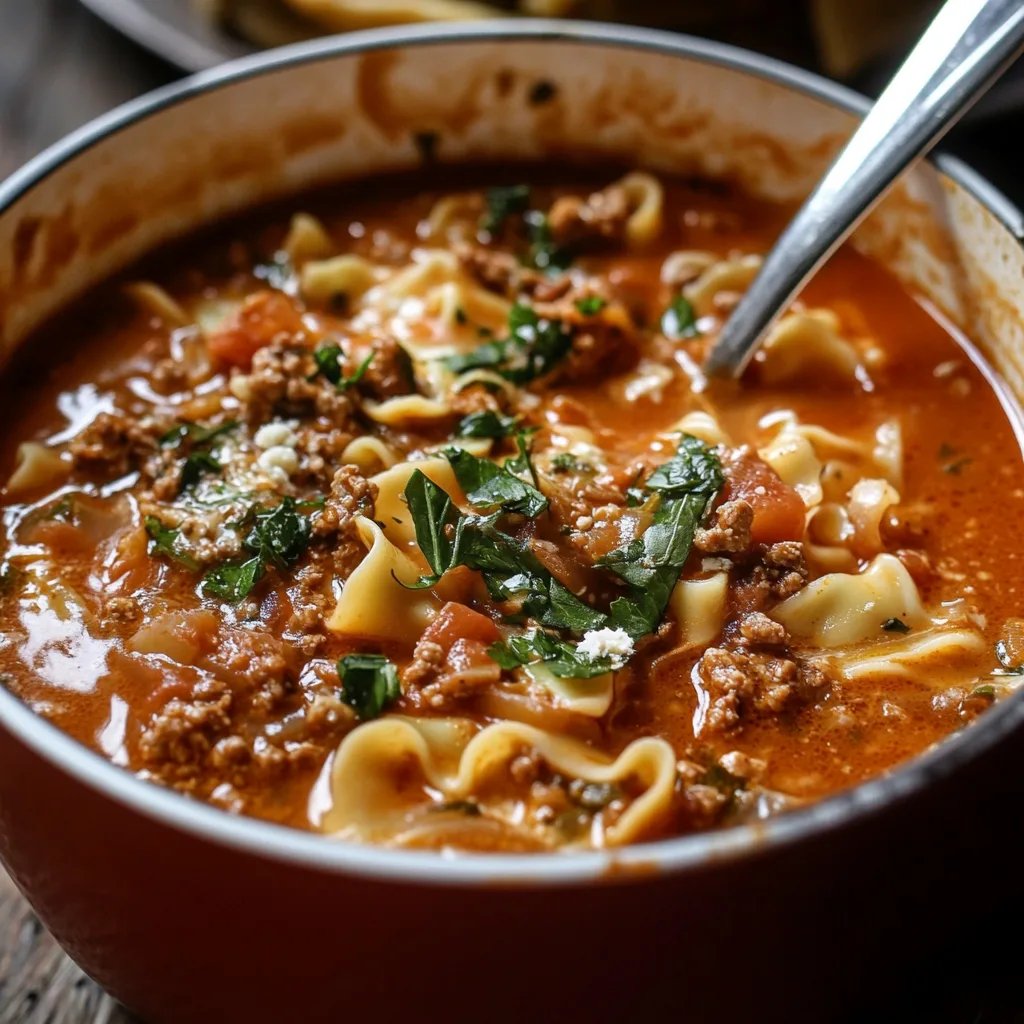 One Pot Lasagna Soup