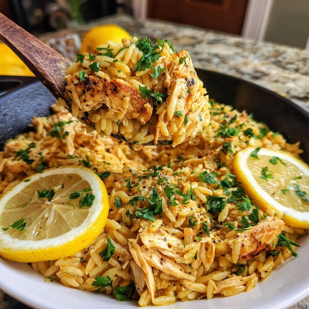 One-Pan Lemon Chicken Orzo