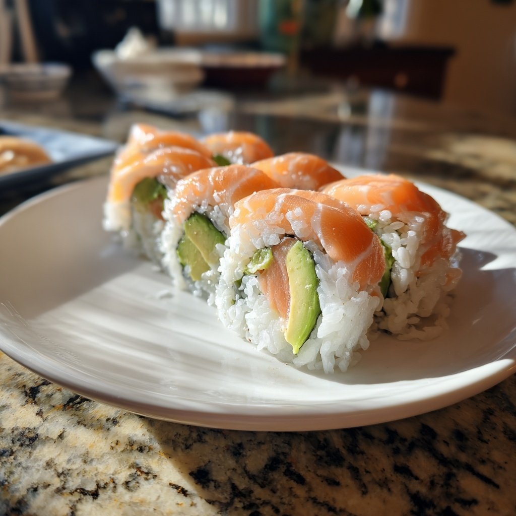 Salmon Avocado Sushi Roll