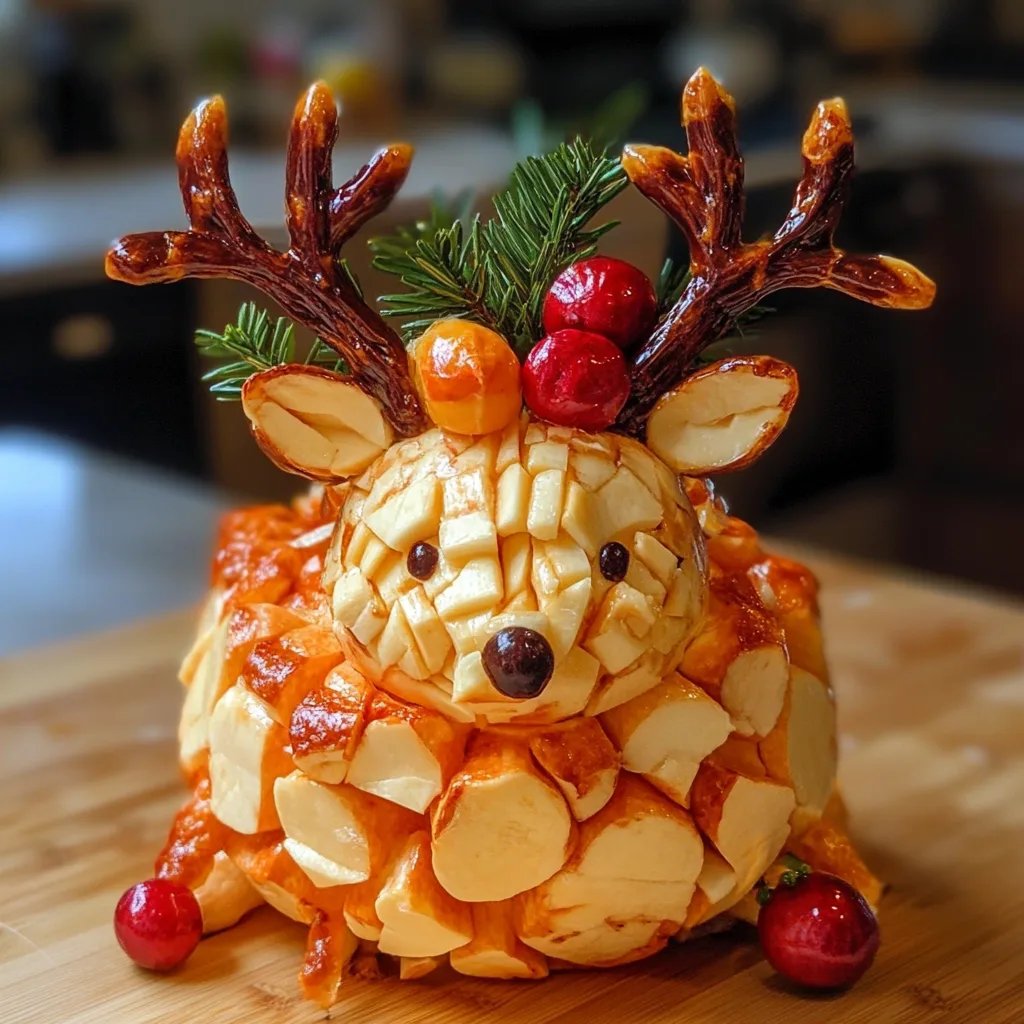 Festive Rudolph Christmas Cheese Ball
