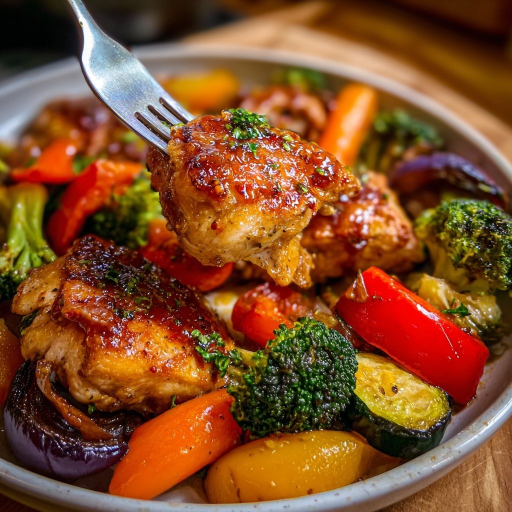 Balsamic Chicken Veggie Bake