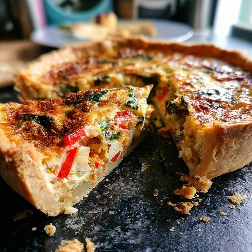 Savory Vegetable Quiche Slices