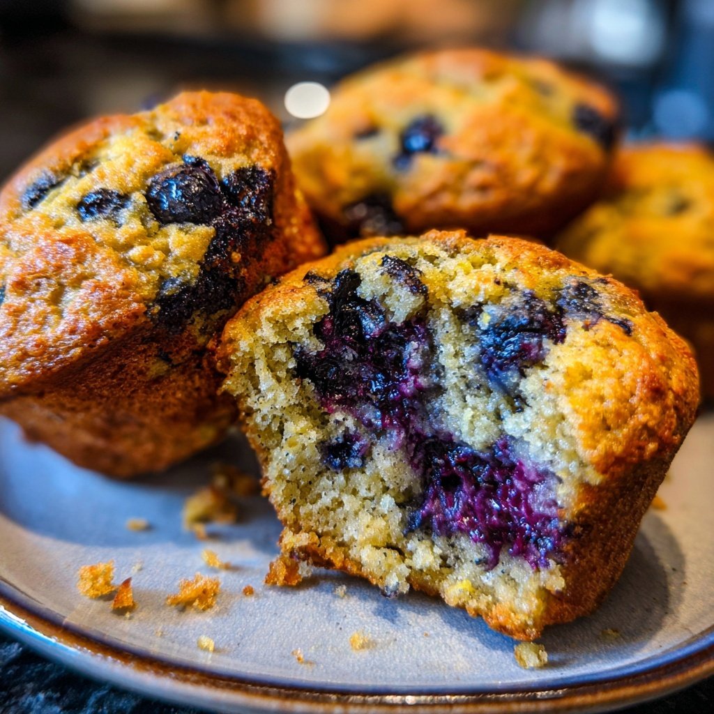 Banana Blueberry Breakfast Muffins