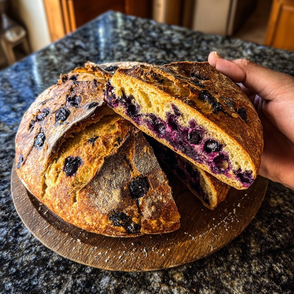 Lemon Blueberry Sourdough with Almond Flour