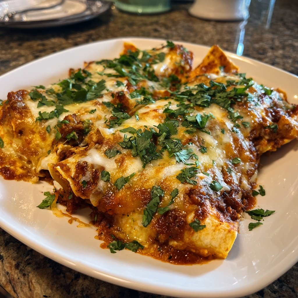 Beef Skillet Enchiladas