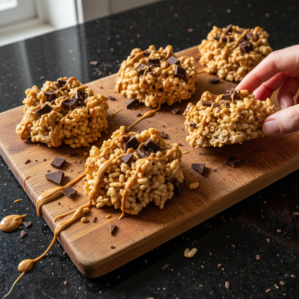 Peanut Butter Cup Rice Crispy Treats