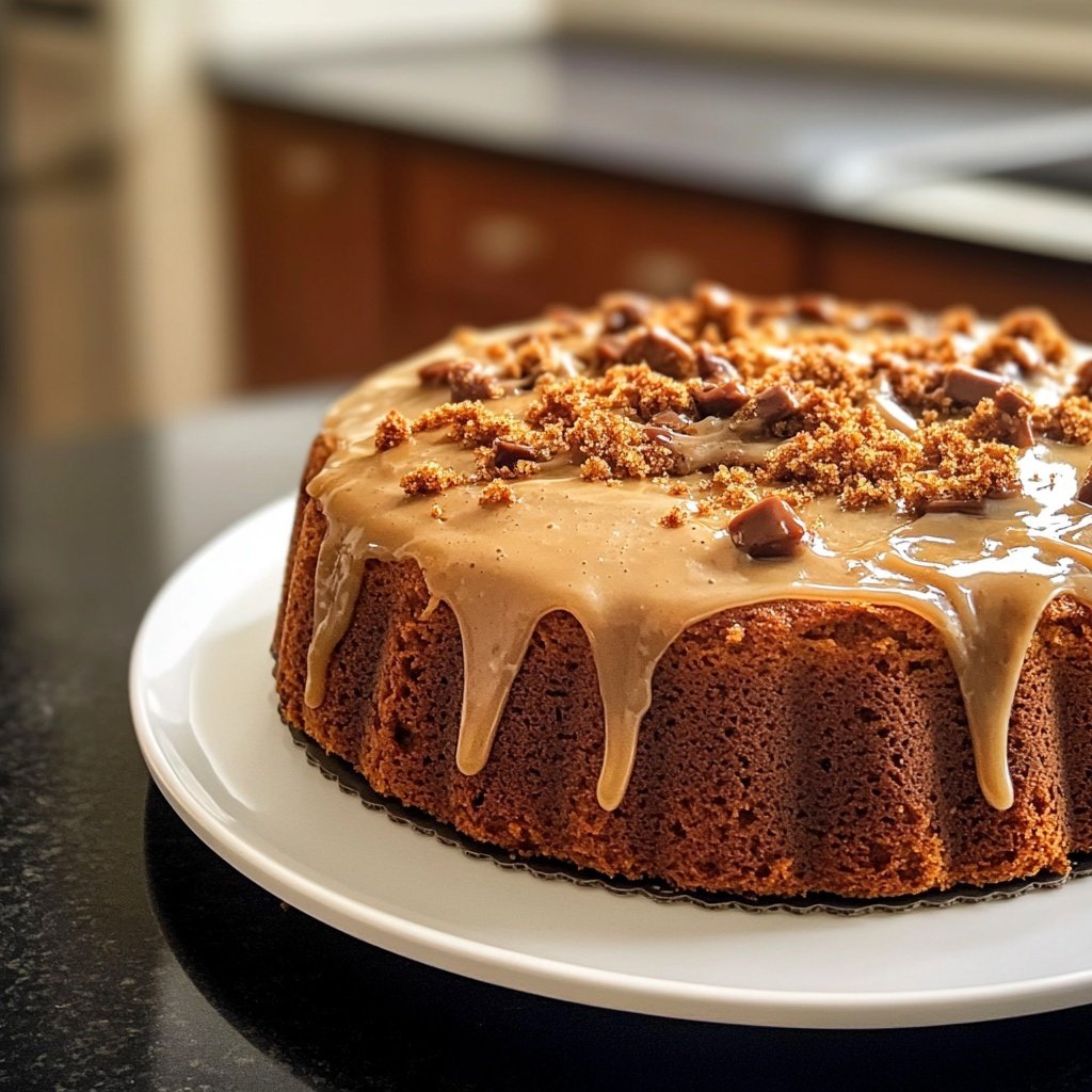 Spice Cake with Coffee Toffee Crunch