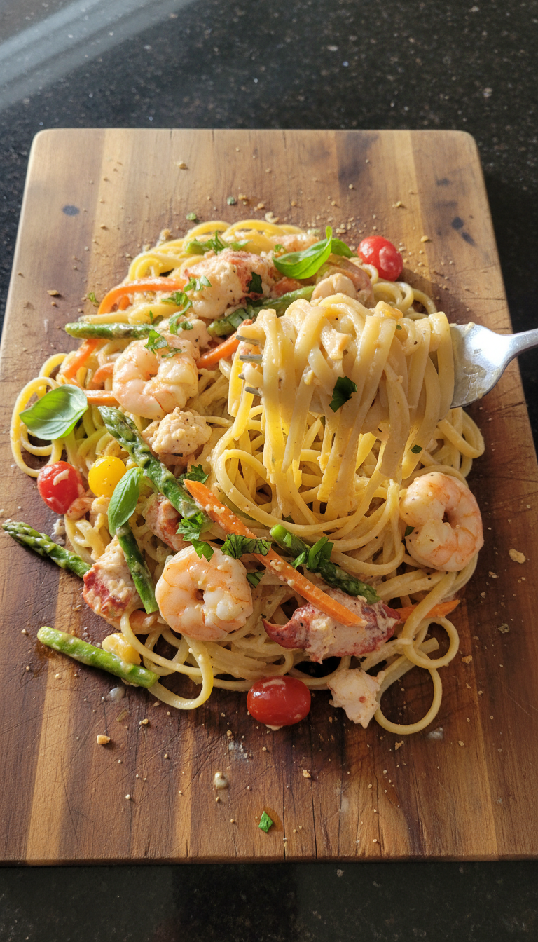 Shrimp & Lobster Pasta Primavera