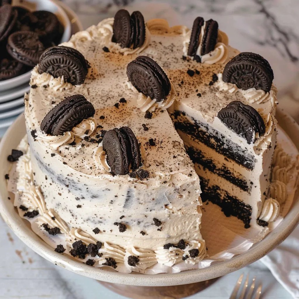 Oreo Cake with Coffee Oreo Buttercream