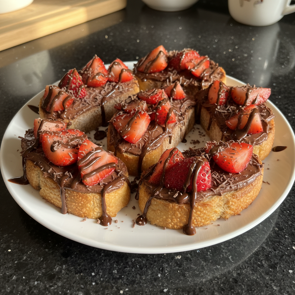 Delightful Chocolate Strawberry Crostini