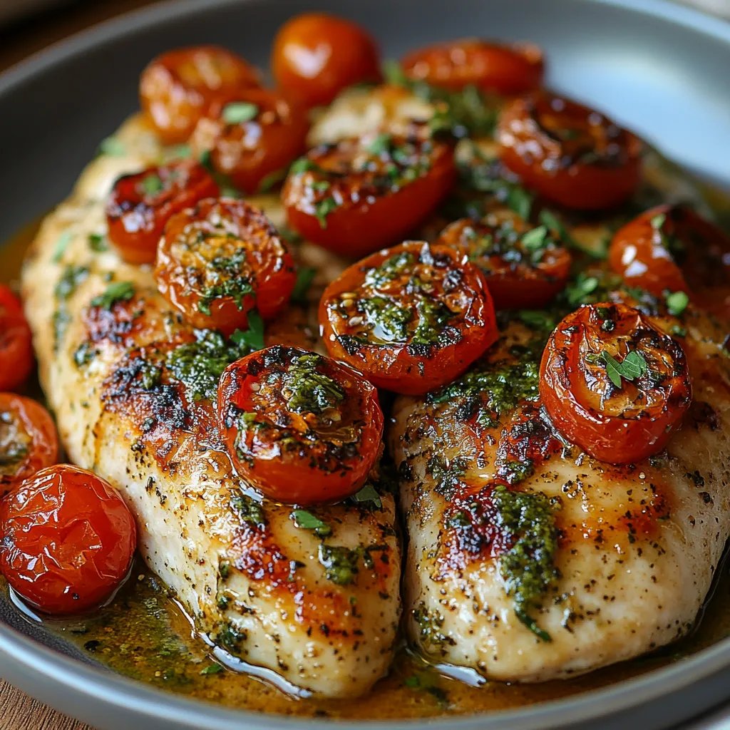 Creamy Pesto Chicken w/ Roasted Tomatoes: An Incredible Ultimate Recipe