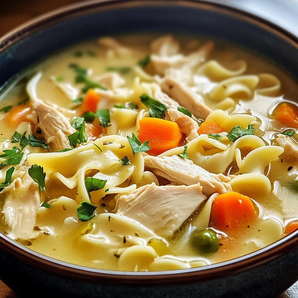 Easy Creamy Chicken Noodle Soup