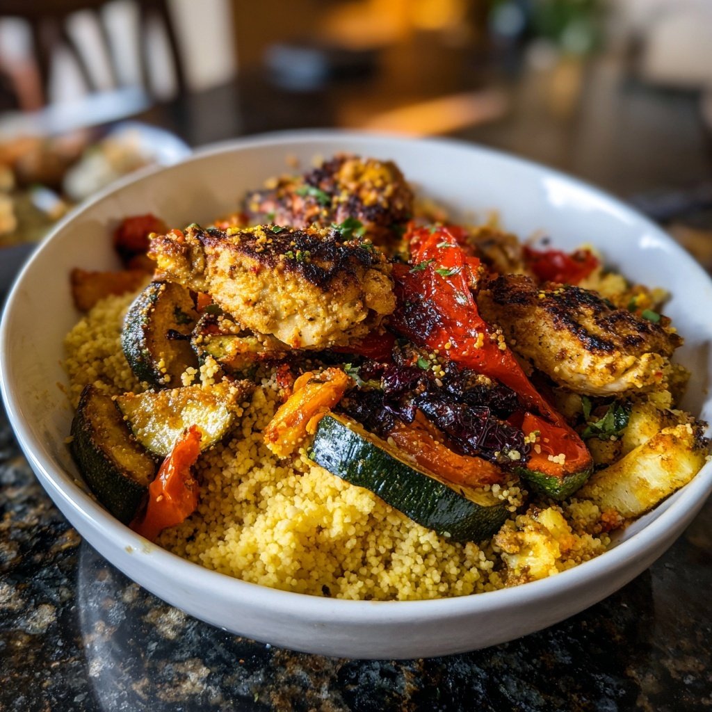 Mediterranean Chicken Bowls Couscous Veggies