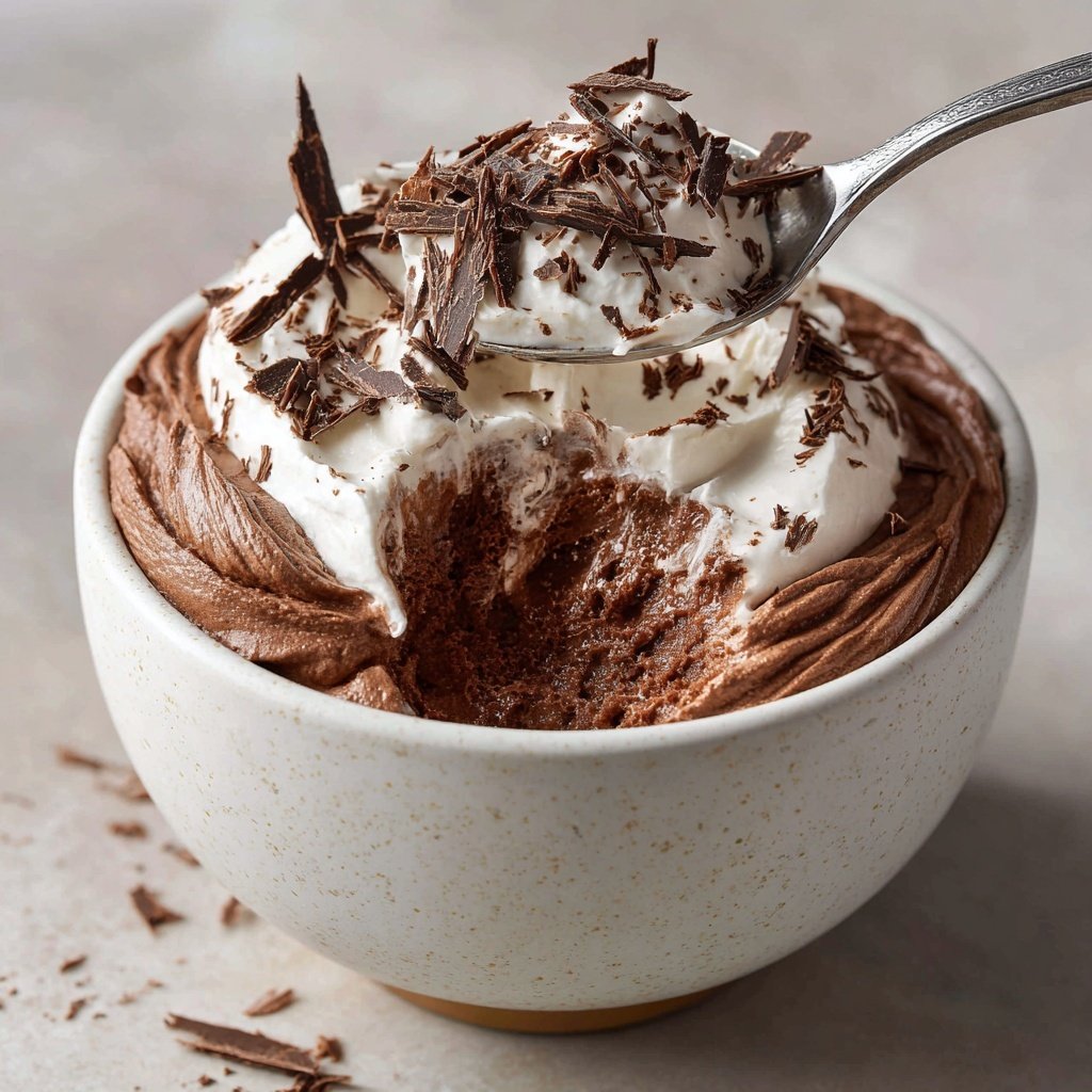 Chocolate Mousse with Whipped Cream
