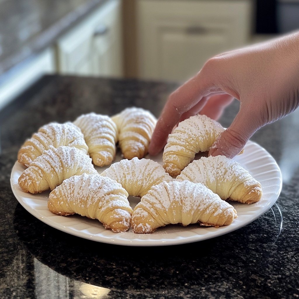Buttery Vanilla Crescent Cookies
