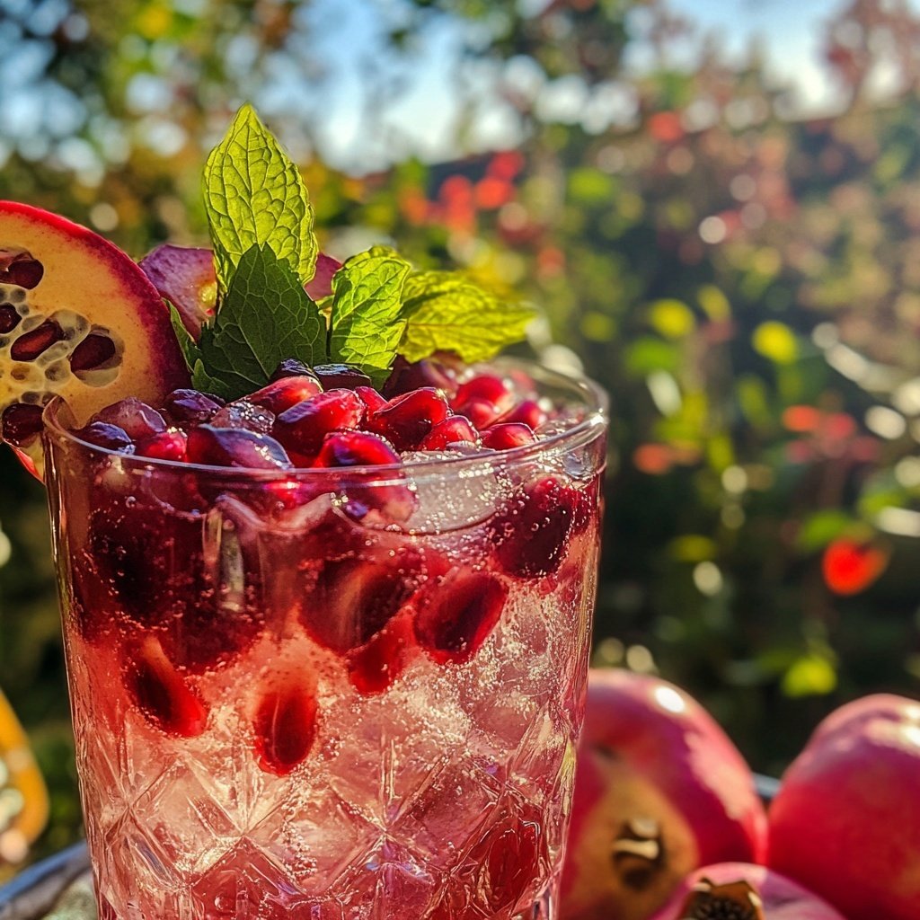 Pomegranate Vanilla Vodka Spritz Cocktail